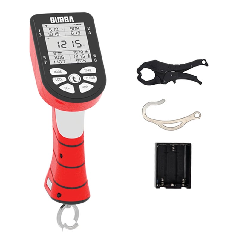 Bubba Smart Fish Scale -Tournament Fishing Tool - Built in Fish Clip and Hook - 2 Modes, Digital Screen, 60lb Limit - Image 1